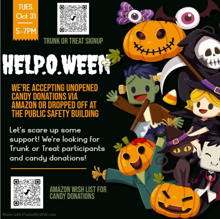 Halloween donation flyer