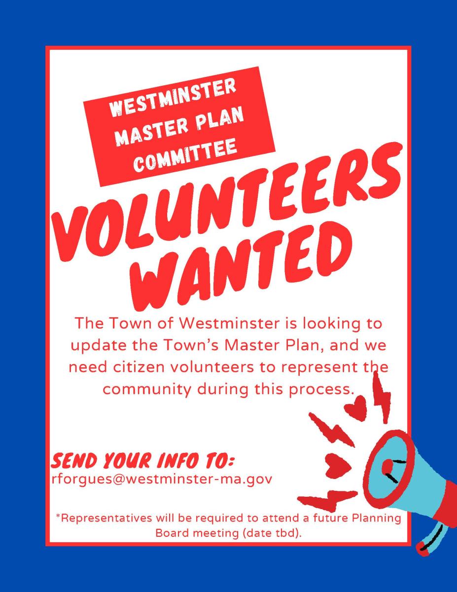 volunteers needed master plan
