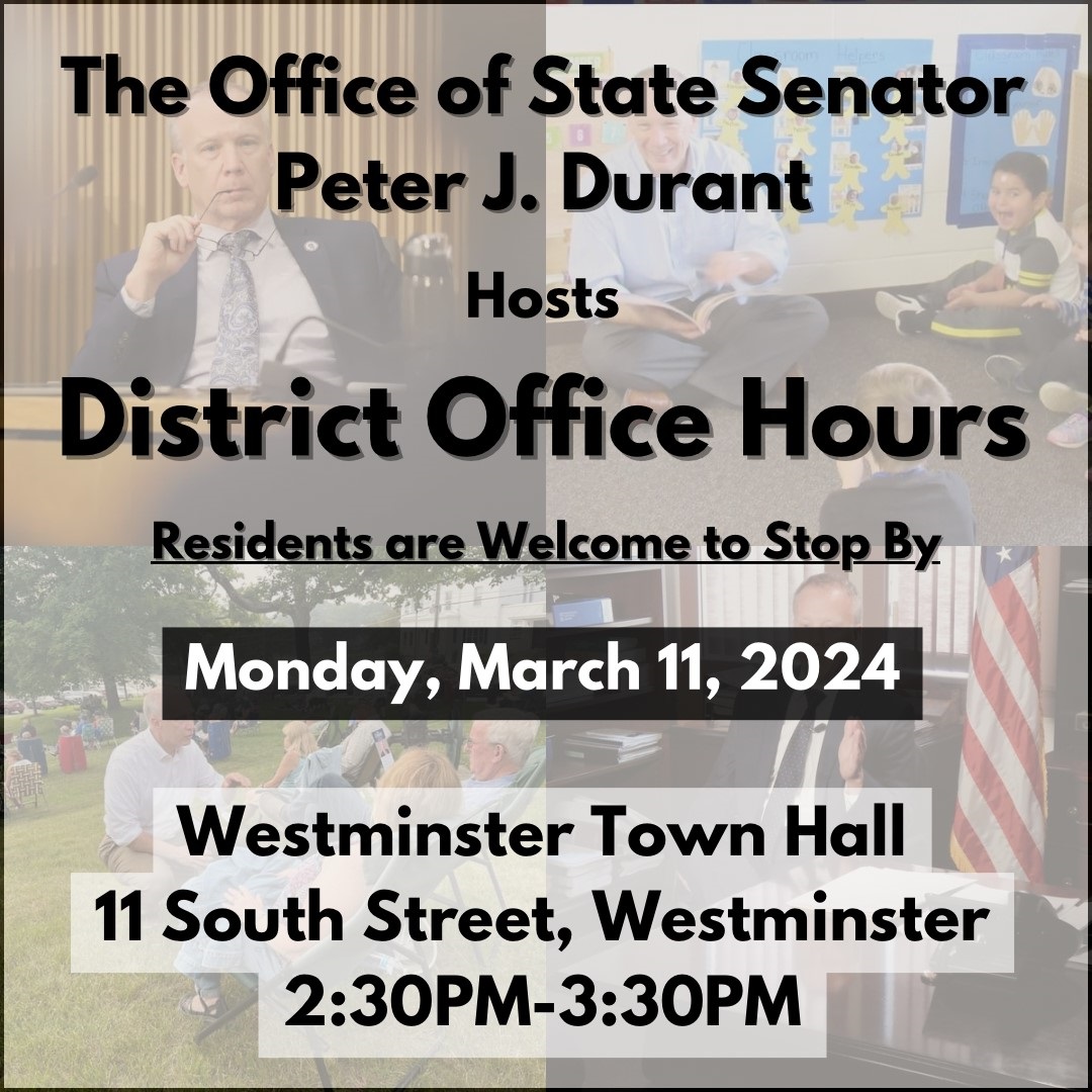 Senator Durant Ofc hours graphic