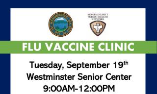 Half page flu vaccine clinic flyer