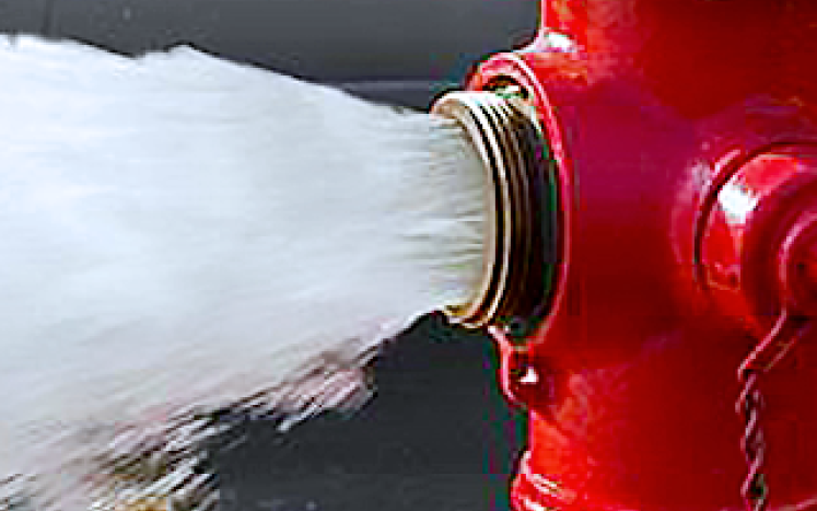 Image of a fire hydrant being drained of water.